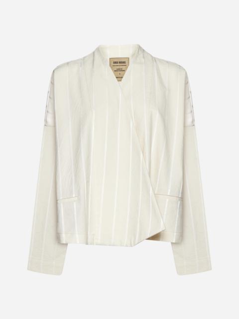 Klarke pinstripe cotton-blend jacket
