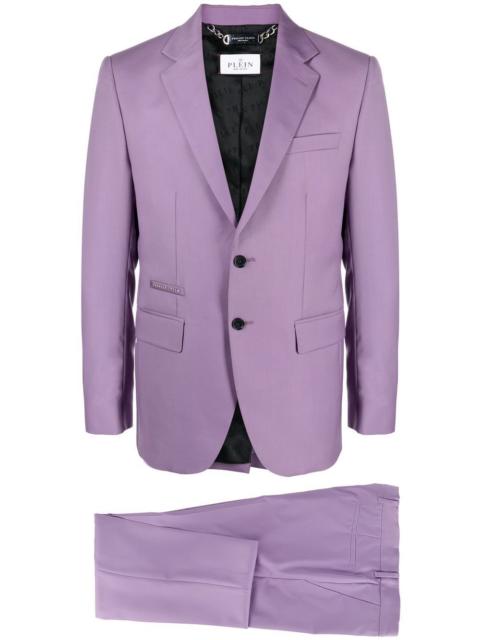 PHILIPP PLEIN logo-plaque single-breasted suit