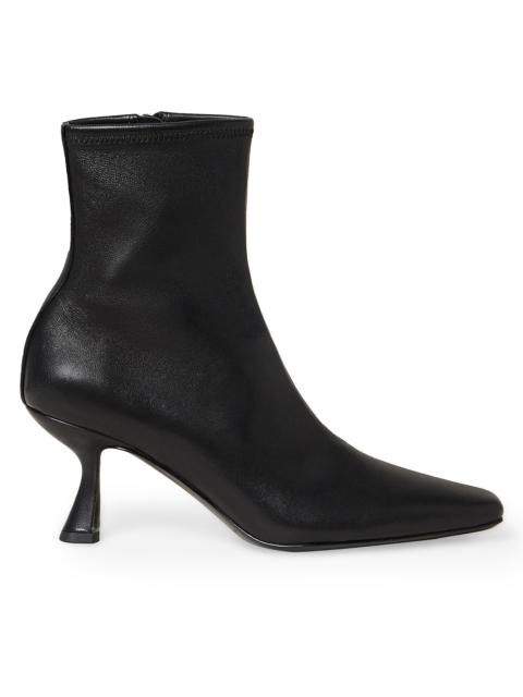 LOEFFLER RANDALL Women's Thandy Curved Heel Leather Booties - Black