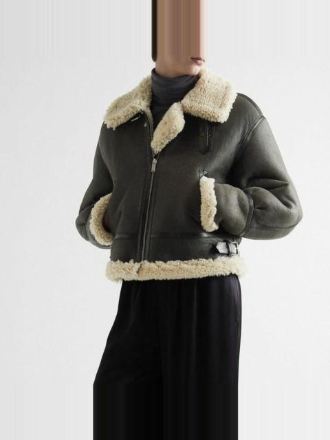 SAINT LAURENT Saint Laurent Reversible Oversized Shearling Jacket