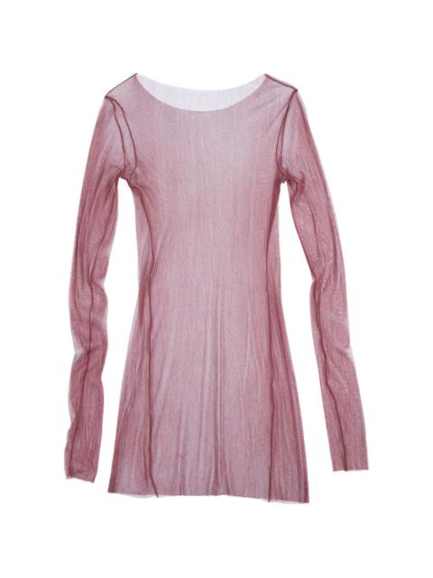 cortana T de Tul sheer long-sleeve top