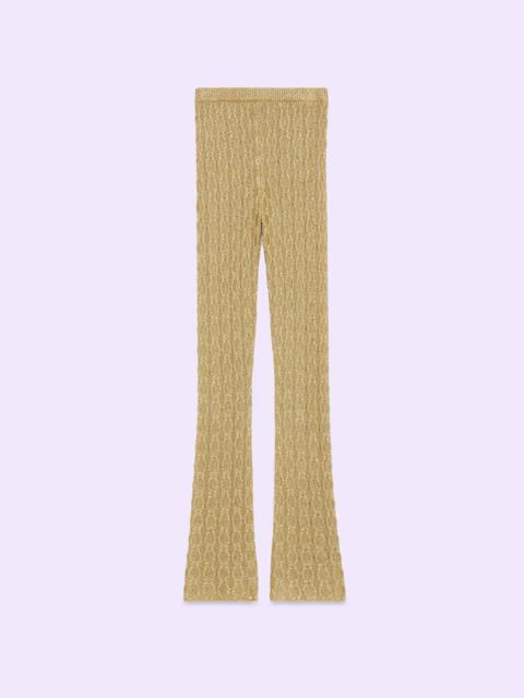 Chunky cable knit viscose pant