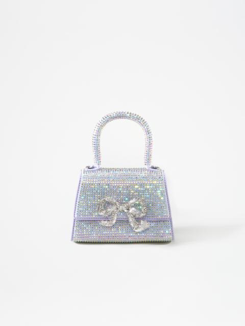 self-portrait Purple Rhinestone Bow Micro Bag