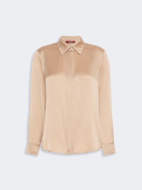 Max Mara XERO Mannish silk satin shirt - CAMEL