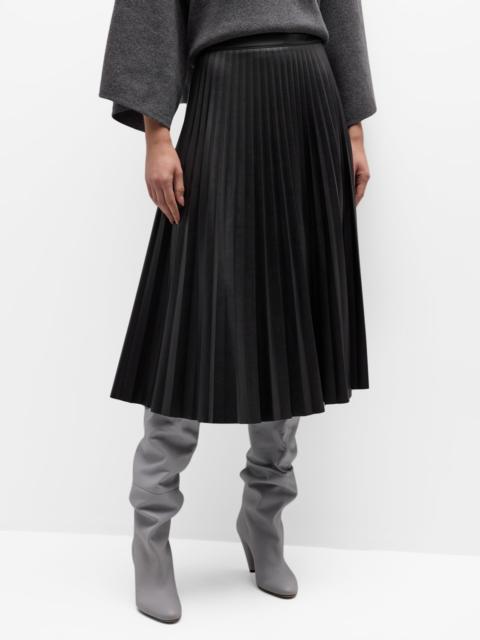 Proenza Schouler Pleated Vegan Leather Midi Skirt