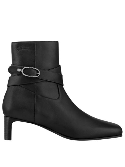 Longchamp La Cavalière Heeled booties Black - Leather