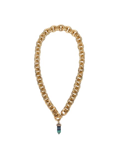 Roberto Cavalli stone-pendant chain necklace