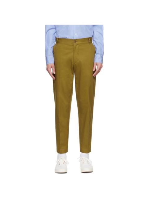 Khaki Embroidered Trousers