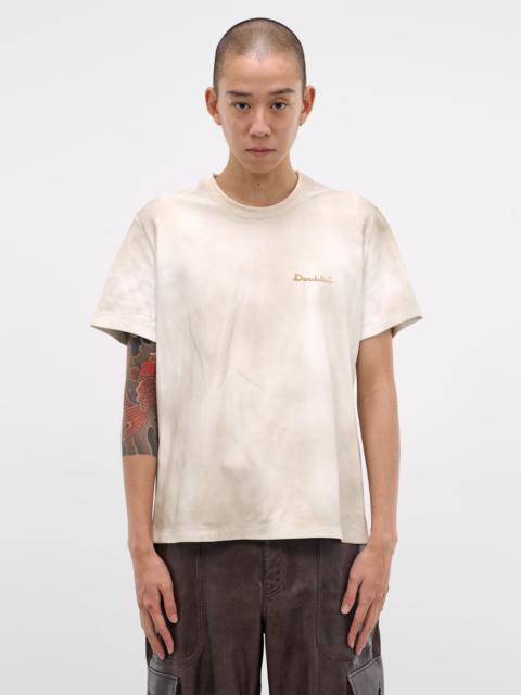 doublet Dirtied Logo Lamb Leather Tee