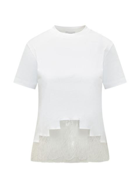 FERRAGAMO lace-detail T-shirt