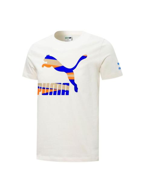 PUMA Colorful Logo T-Shirt 'White' 534990-93