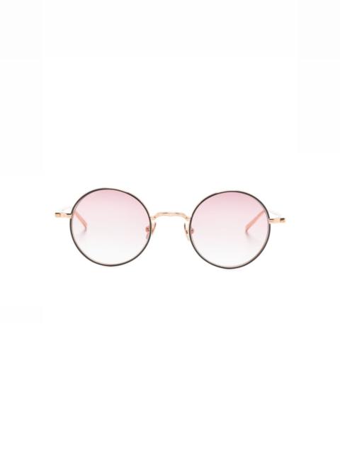 gradient round-frame sunglasses