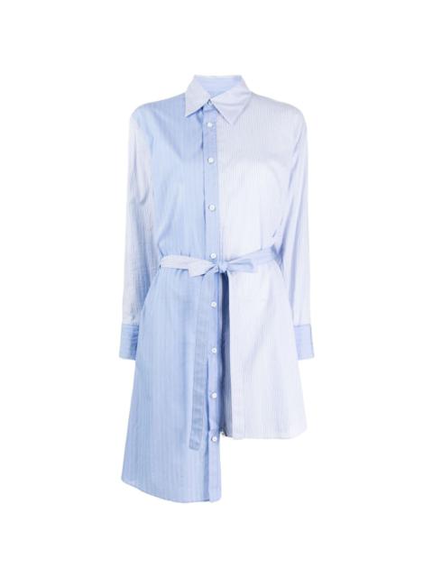 asymmetric-hem cotton shirt