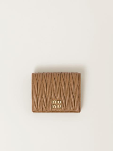 Miu Miu Small matelassé nappa leather wallet