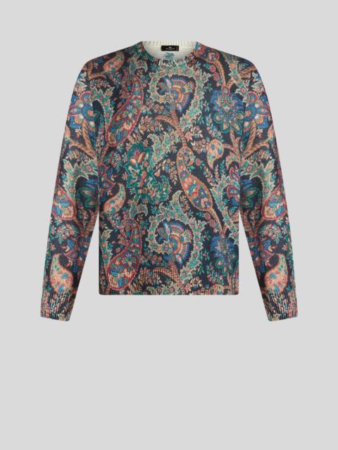 Etro SWEATER WITH FLORAL PAISLEY PRINT