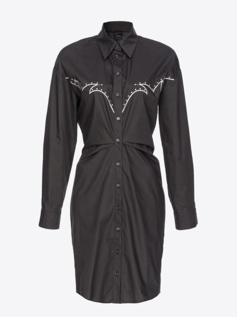 MINI SHIRT DRESS WITH RODEO EMBROIDERY