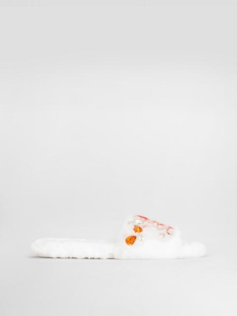 Dolce & Gabbana Flat faux-fur slippers