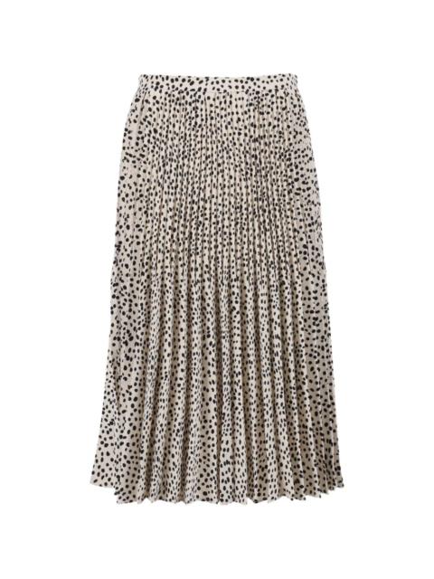 Max Mara Gonna Legno pleated polka dot skirt