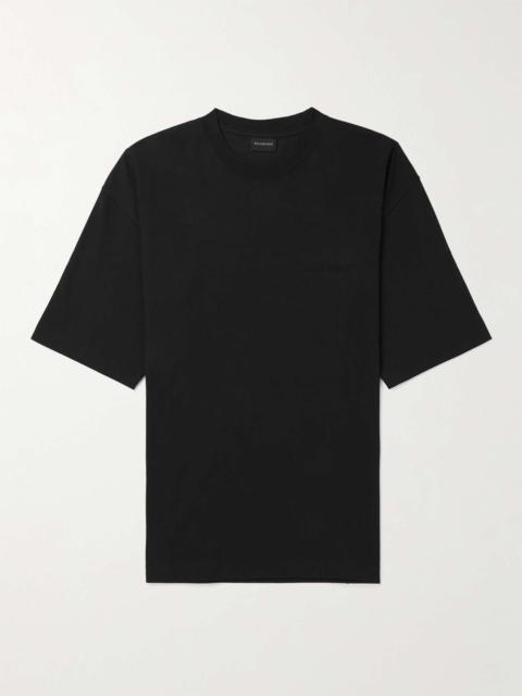 Balenciaga Men#39;s Care Label Medium Fit T-Shirt Black