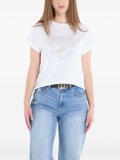 GUESS USA embellished-logo T-shirt