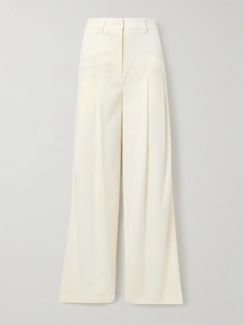 Altuzarra Zanni Pleated Wool-blend Wide-leg Pants