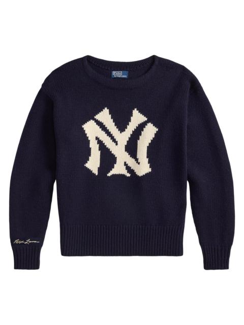 Polo Ralph Lauren Men's Yankees Wool-Blend Crewneck Sweater - Aviator Navy Combo