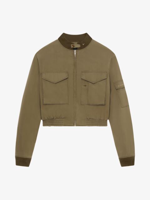 Givenchy CROPPED BOMBER JACKET IN COTTON