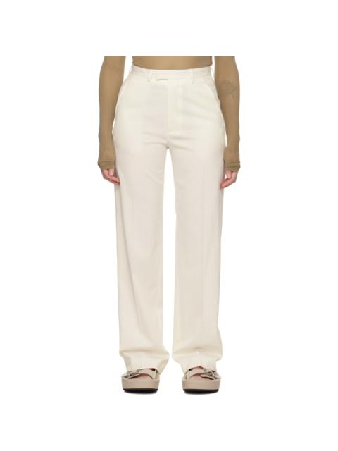 MM6 Maison Margiela Off-White Creased Trousers