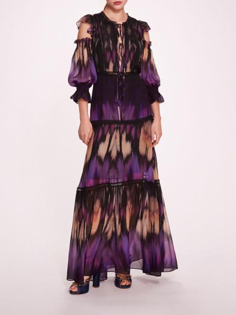 Marchesa ABSTRACT VISCOSE MAXI DRESS