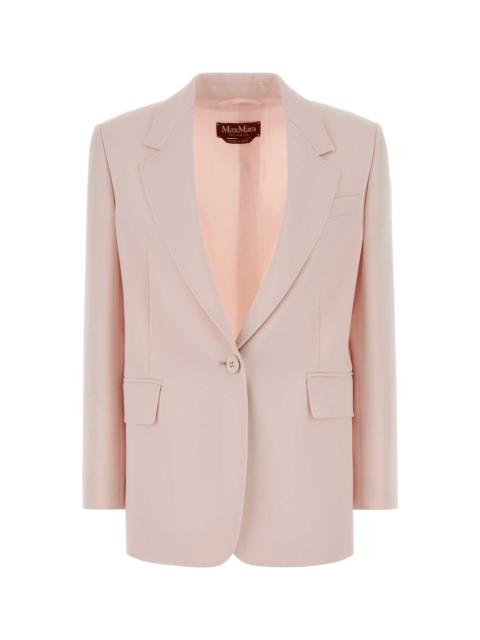 Max Mara Pastel Pink Crepe Bosco Blazer