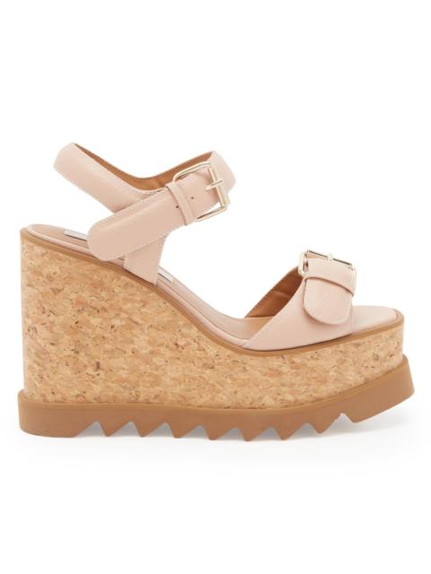Stella McCartney Women's Sneakelyse 120MM Buckle Wedge Sandals - Blush