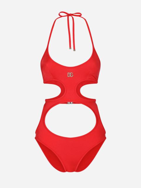 Dolce & Gabbana Cut-out monokini with DG logo
