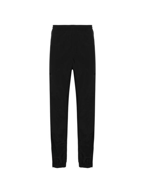 ripstop-texture tapered-leg track pants