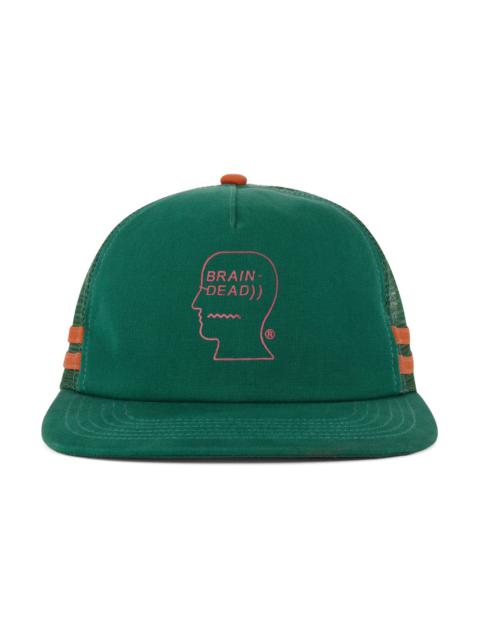 BRAIN DEAD Logohead 5 Panel Trucker Cap - Mallard