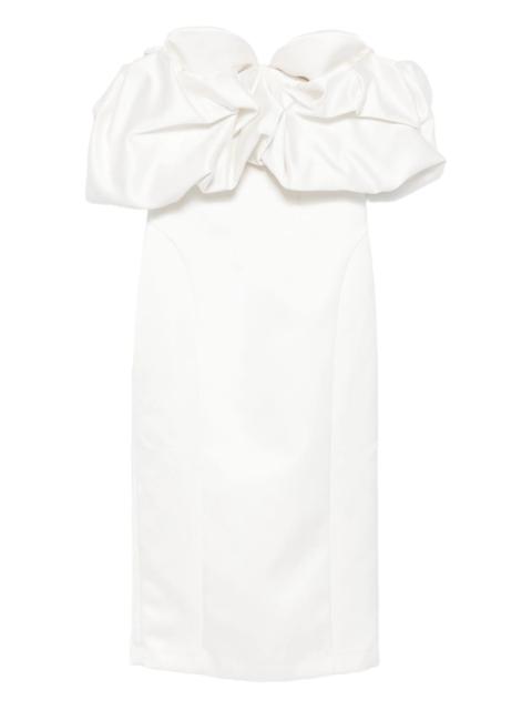 ELISABETTA FRANCHI Elisabetta Franchi Off-shoulder Puff-sleeve Midi Dress