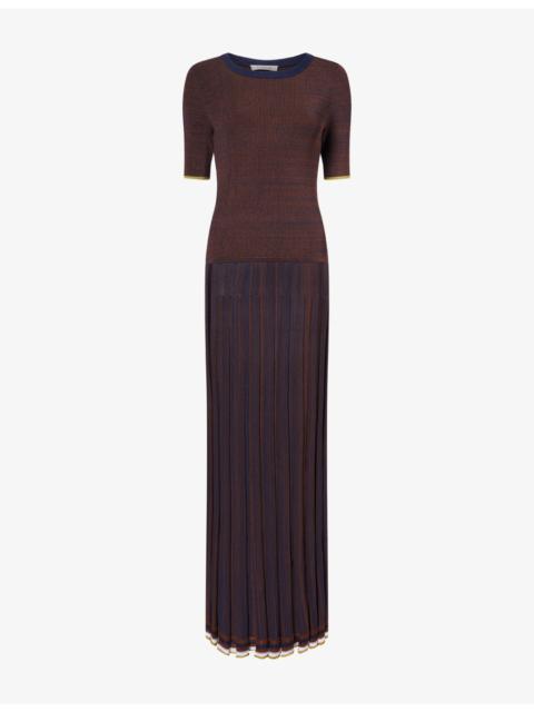 ZANKOV Gago Pleated Knitted Maxi Dress