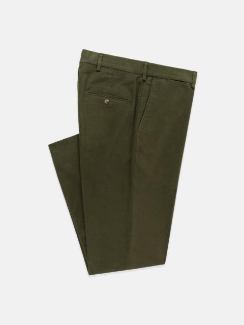 J. PRESS DARK OLIVE ENGLISH MOLESKIN PANT
