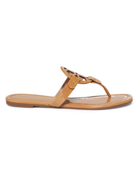 TORY BURCH Women's Miller Patent Leather Thong Sandals - Tan