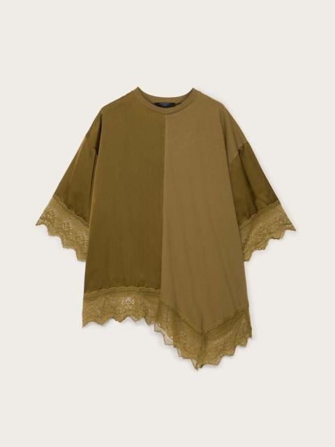 ALLSAINTS LENNY SHORT SLEEVE LACE T-SHIRT