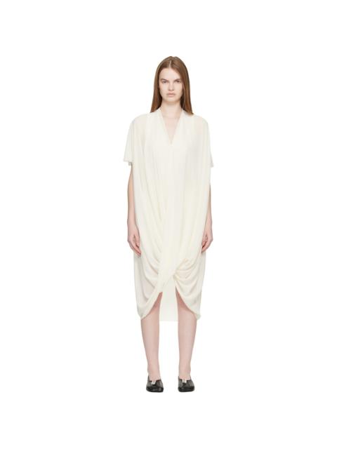 MM6 Maison Margiela Off-White Chiffon Midi Dress