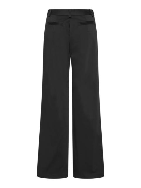 Origami-Pocket Organic Cotton-Blend Wide-Leg Pants black