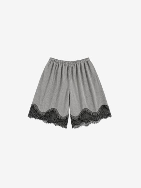 The Frankie Shop Baxter Lace Bermuda Shorts - Checked Grey