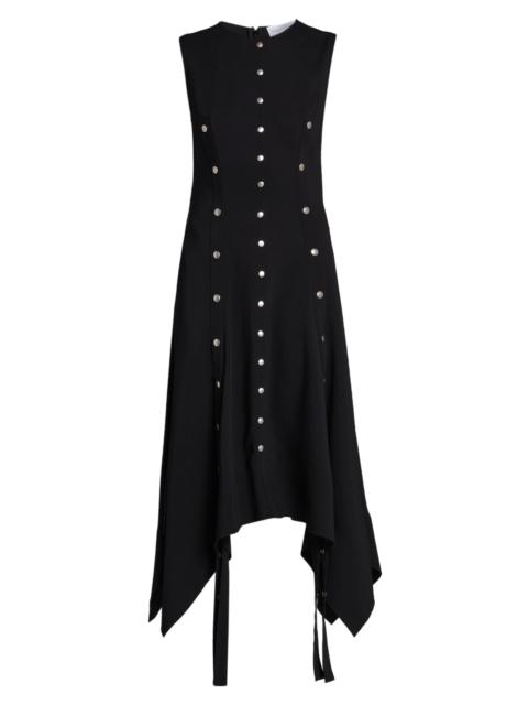 Stella McCartney Women's Snapped Sleeveless Midi Dress - Black