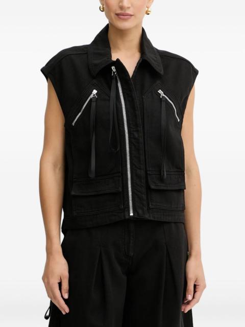 PINKO zip-fastening pocket gilet