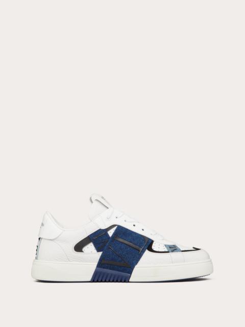 Valentino LOW-TOP VL7N SNEAKERS IN CALFSKIN AND DENIM