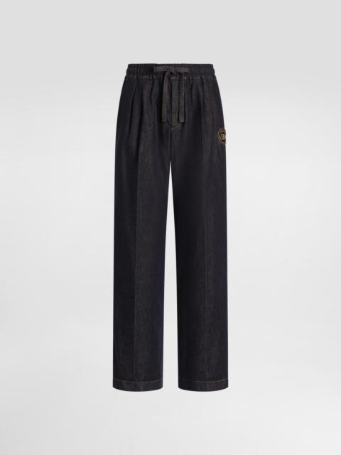 Dolce & Gabbana Denim joggers with patch