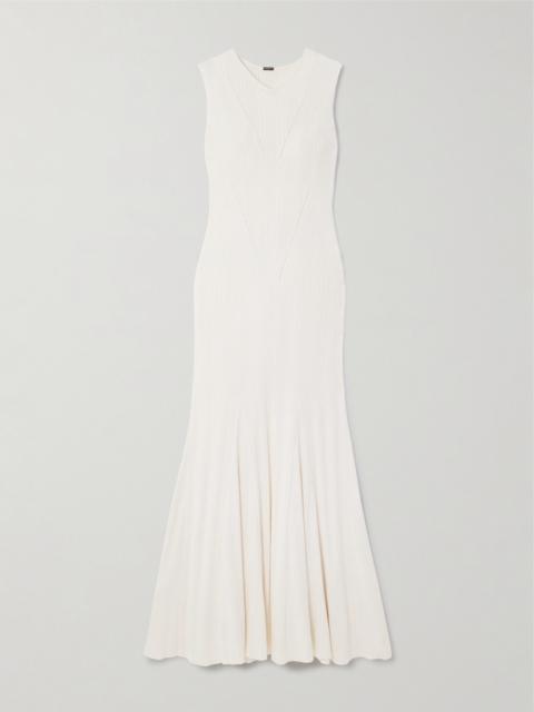 ADAM LIPPES Vivian Ribbed Silk Maxi Dress