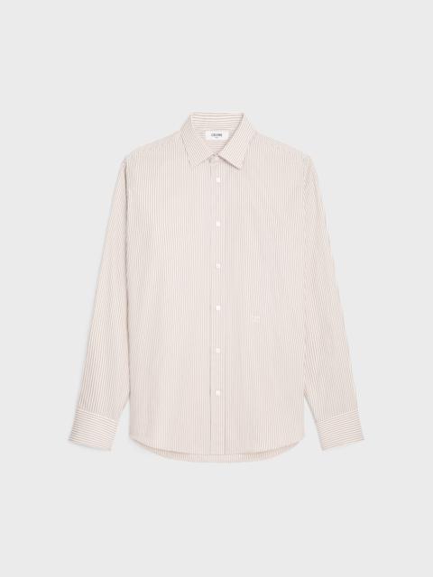 CELINE loose carnaby shirt in striped silk | REVERSIBLE