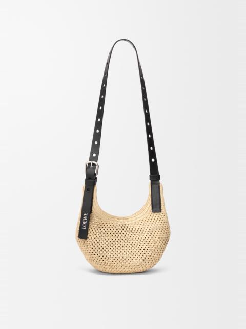 Loewe Mini Punch Hole hobo in raffia and calfskin