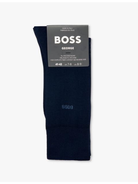 BOSS George branded-print cotton socks